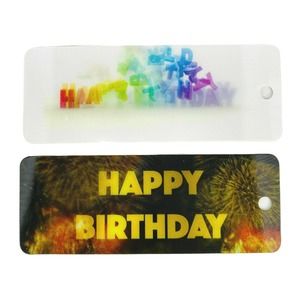 2 Bookmarks‎ 3D Happy Birthday Bookmarks Lenticular
